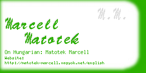 marcell matotek business card